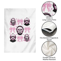 Halloween Garden Flag Scary Murderers Pink Bows Coquette Aesthetic - Wonder Print Shop
