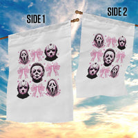 Halloween Garden Flag Scary Murderers Pink Bows Coquette Aesthetic - Wonder Print Shop
