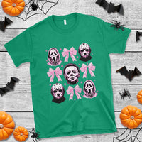 Halloween T Shirt Scary Murderers Pink Bows Coquette Aesthetic - Wonder Print Shop