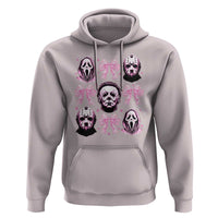 Halloween Hoodie Scary Murderers Pink Bows Coquette Aesthetic