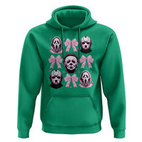 Halloween Hoodie Scary Murderers Pink Bows Coquette Aesthetic