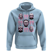 Halloween Hoodie Scary Murderers Pink Bows Coquette Aesthetic