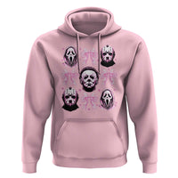 Halloween Hoodie Scary Murderers Pink Bows Coquette Aesthetic