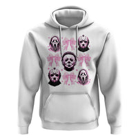 Halloween Hoodie Scary Murderers Pink Bows Coquette Aesthetic
