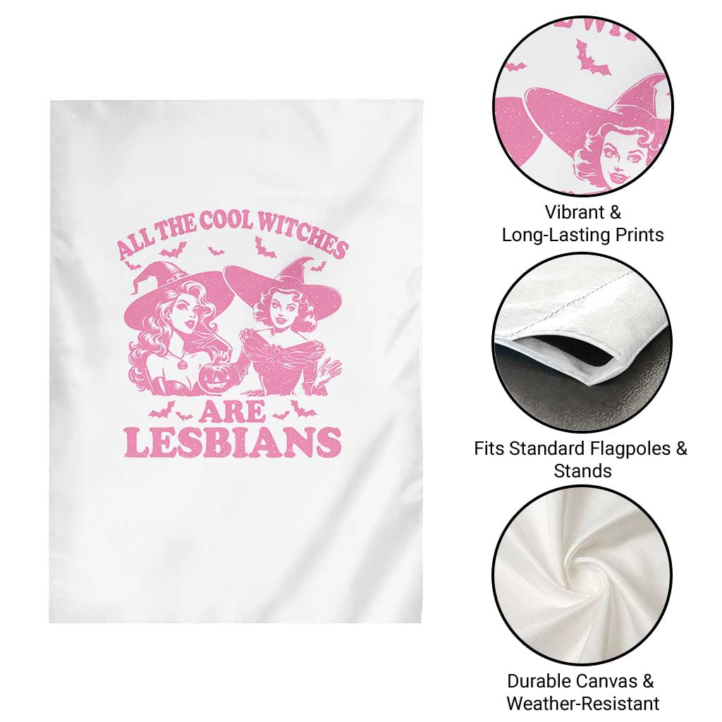Halloween LGBT Garden Flag All The Cool Witches Are Lesbians Spooky Season - Wonder Print Shop