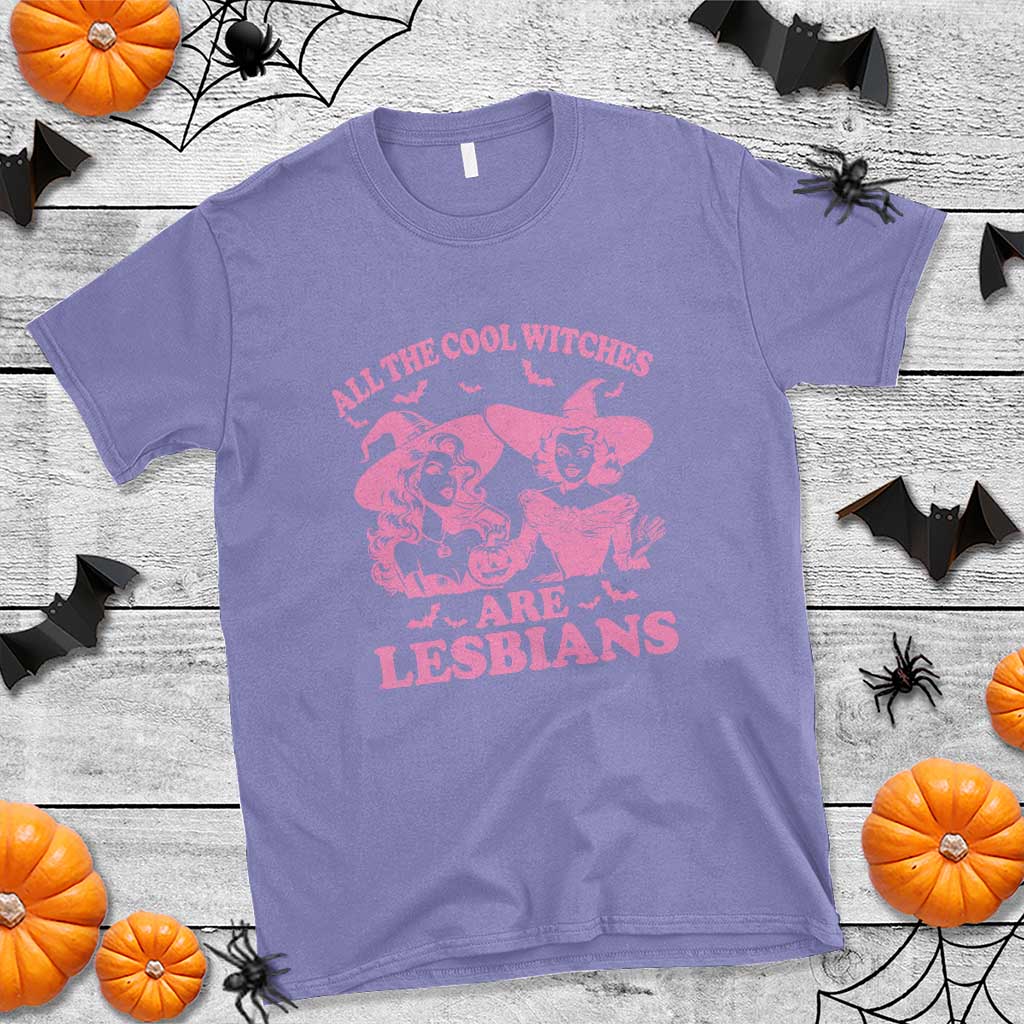 Halloween LGBT T Shirt All The Cool Witches Are Lesbians Spooky Season - Wonder Print Shop
