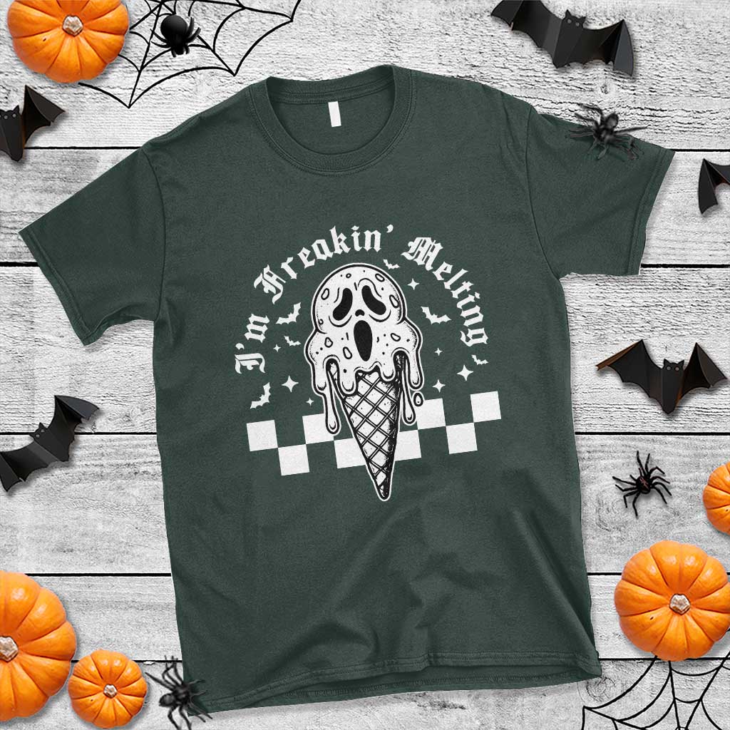 Funny Halloween T Shirt I'm Freakin' Melting Ice Cream Scream Bat - Wonder Print Shop