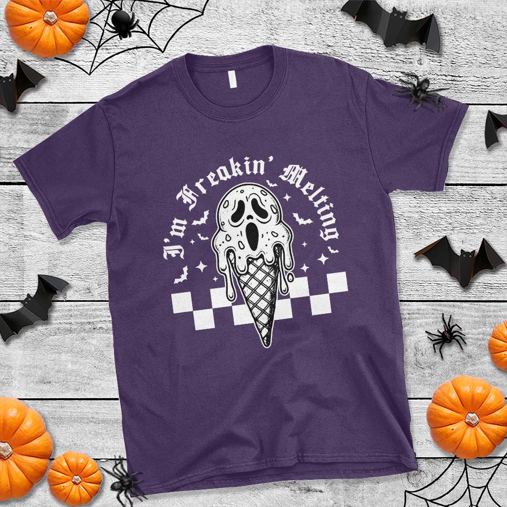 Funny Halloween T Shirt I'm Freakin' Melting Ice Cream Scream Bat - Wonder Print Shop