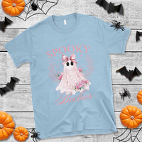 Halloween T Shirt Spooky Babes Pink Ghost Coquette Aesthetic - Wonder Print Shop
