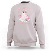 Halloween Sweatshirt Spooky Babes Pink Ghost Coquette Aesthetic - Wonder Print Shop