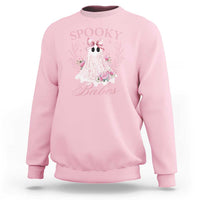 Halloween Sweatshirt Spooky Babes Pink Ghost Coquette Aesthetic - Wonder Print Shop