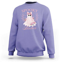 Halloween Sweatshirt Spooky Babes Pink Ghost Coquette Aesthetic - Wonder Print Shop