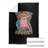 Halloween Western Throw Blanket Boot Scootin' Spooky Cute Country Cowboy Ghost - Wonder Print Shop