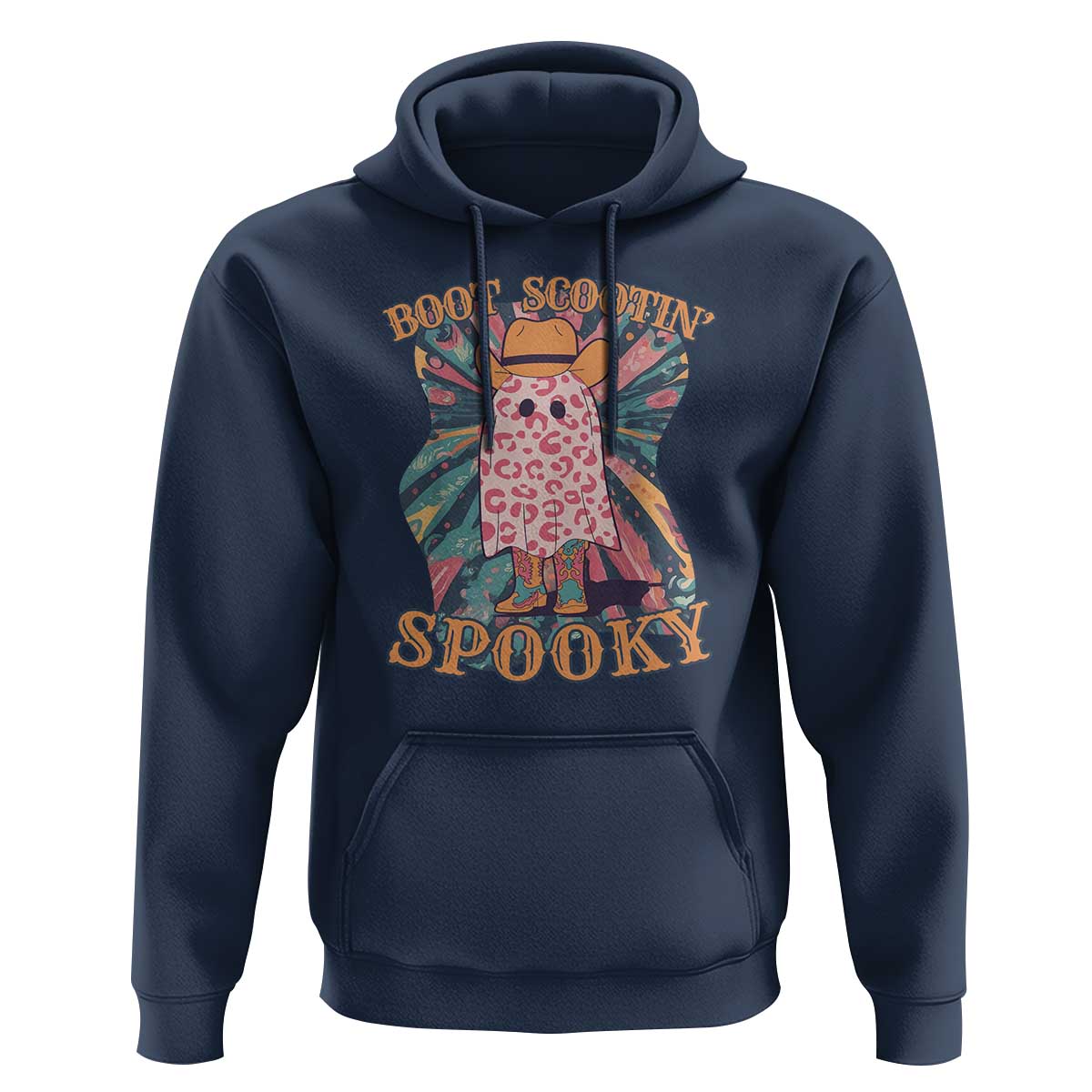 Halloween Western Hoodie Boot Scootin' Spooky Cute Country Cowboy Ghost