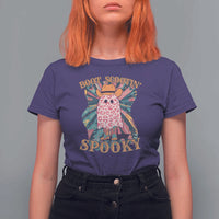Halloween Western T Shirt For Women Boot Scootin' Spooky Cute Country Cowboy Ghost - Wonder Print Shop