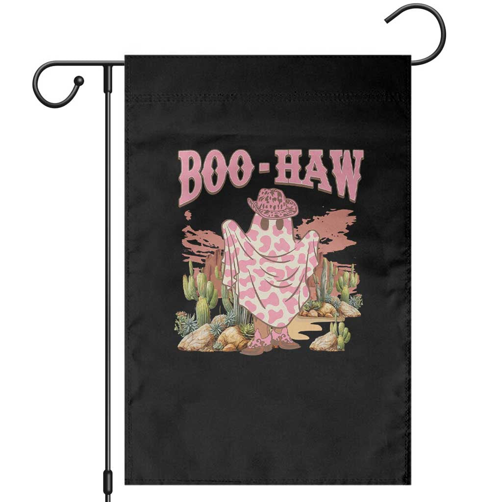 Halloween Western Garden Flag Boo Haw Cute Country Cowboy Ghost - Wonder Print Shop