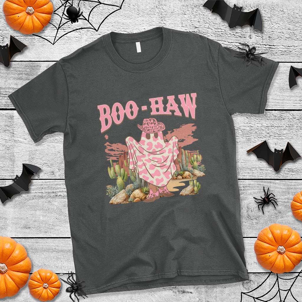 Halloween Western T Shirt Boo Haw Cute Country Cowboy Ghost - Wonder Print Shop
