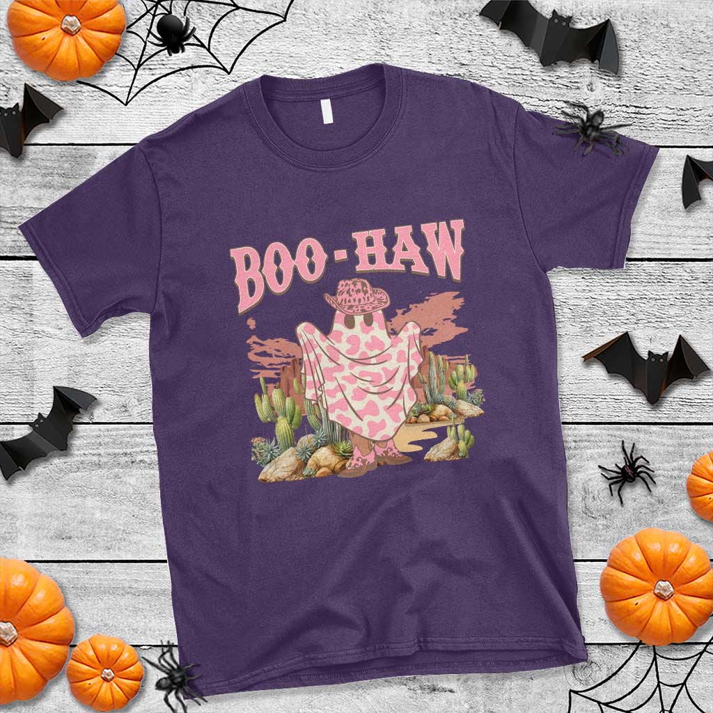 Halloween Western T Shirt Boo Haw Cute Country Cowboy Ghost - Wonder Print Shop