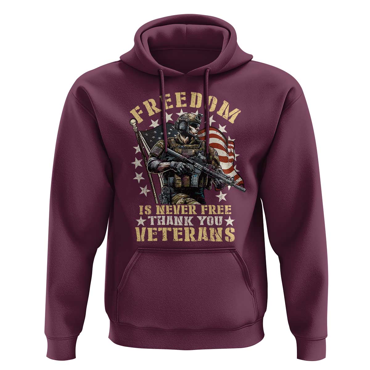 Veterans Hoodie Freedom Is Never Free Thank You Veterans American Flag Military