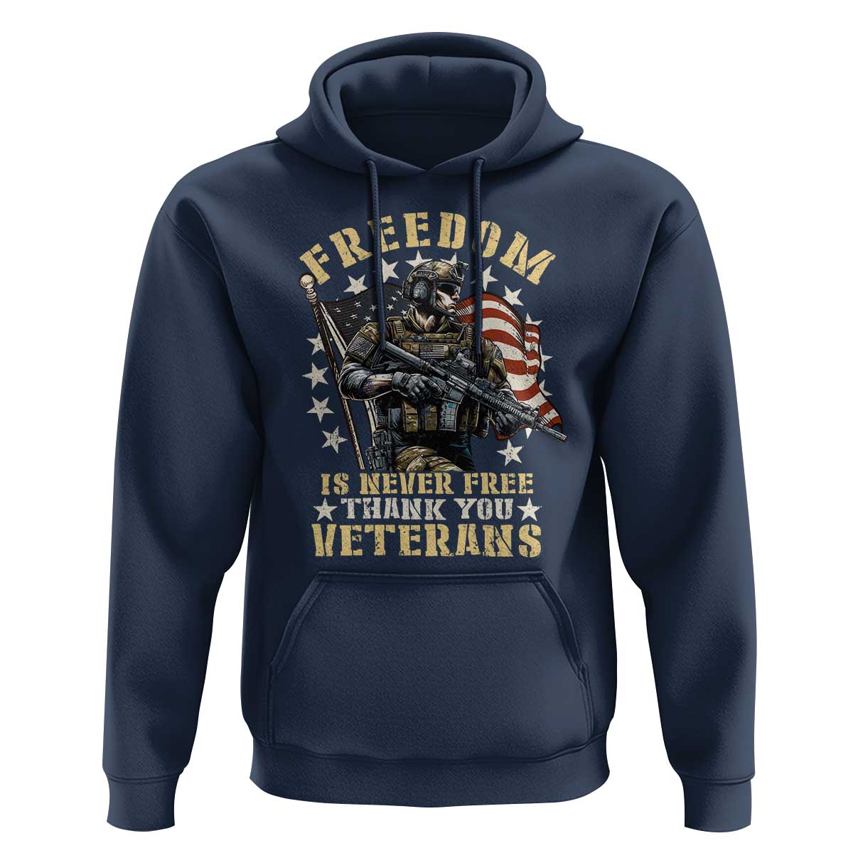 Veterans Hoodie Freedom Is Never Free Thank You Veterans American Flag Military