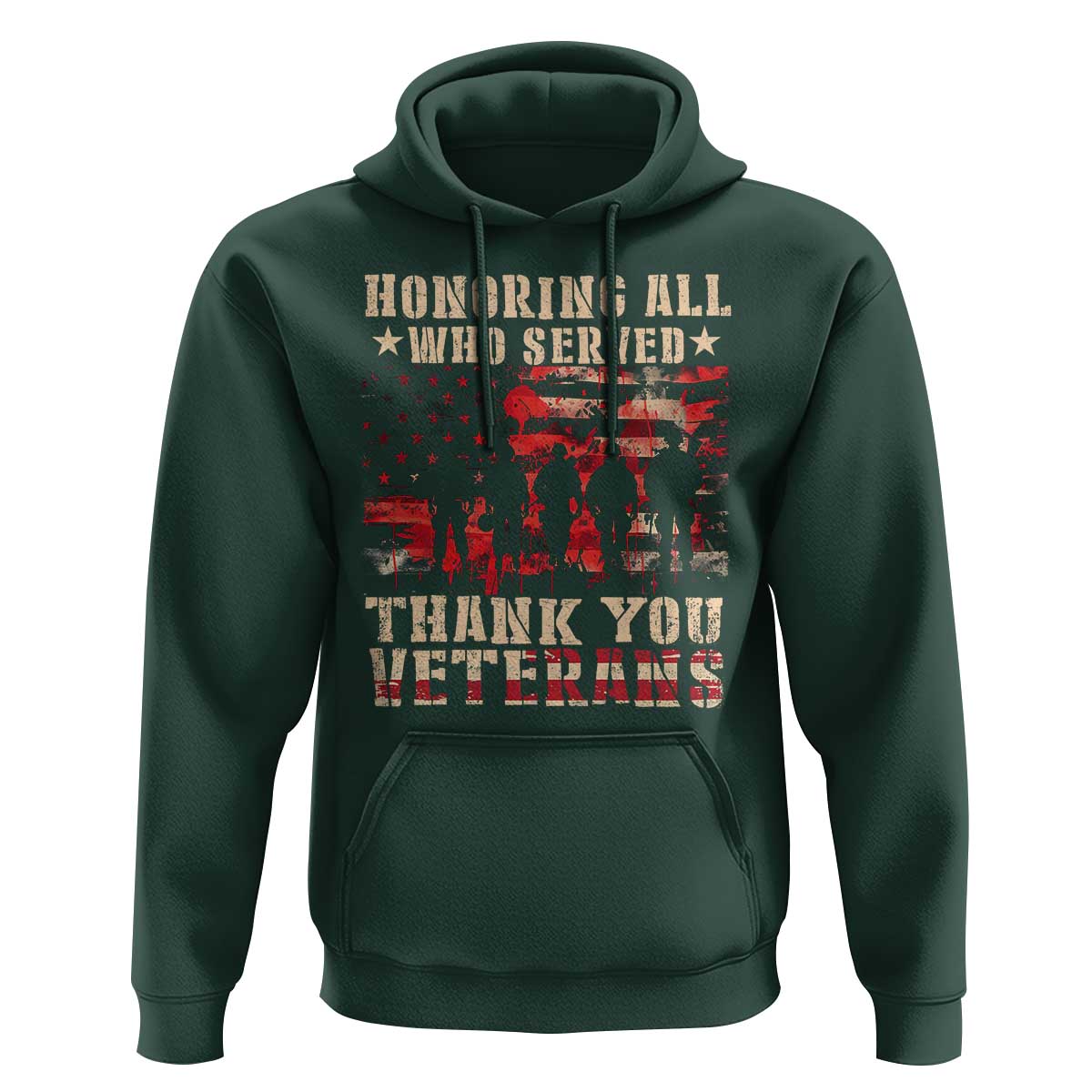Veterans Day Hoodie Honoring All Who Served Thank You Veterans American Flag