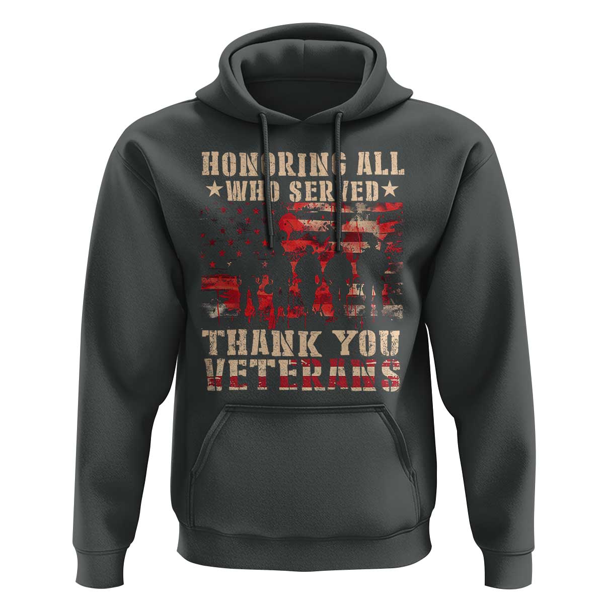 Veterans Day Hoodie Honoring All Who Served Thank You Veterans American Flag
