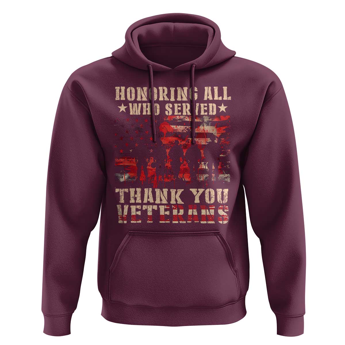 Veterans Day Hoodie Honoring All Who Served Thank You Veterans American Flag