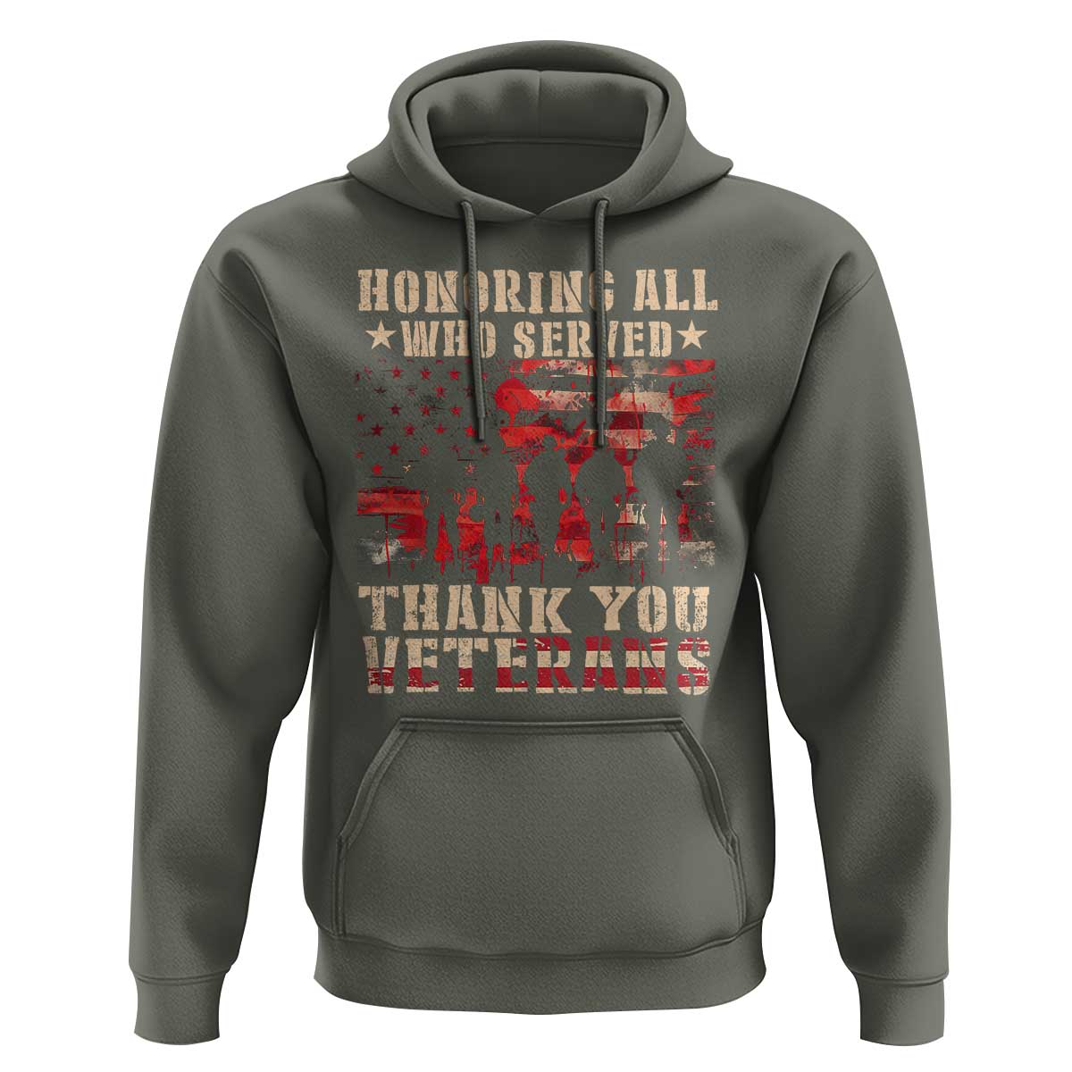 Veterans Day Hoodie Honoring All Who Served Thank You Veterans American Flag