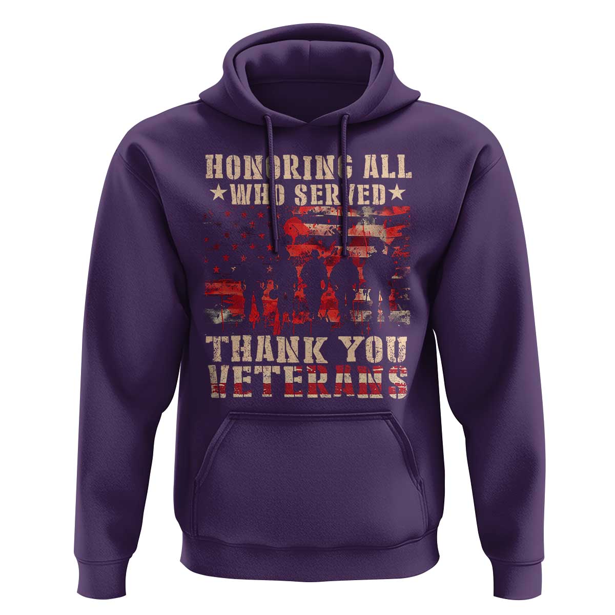 Veterans Day Hoodie Honoring All Who Served Thank You Veterans American Flag