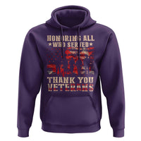 Veterans Day Hoodie Honoring All Who Served Thank You Veterans American Flag