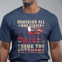 Veterans Day T Shirt Honoring All Who Served Thank You Veterans American Flag - Wonder Print Shop