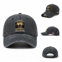 US Veterans Washed Cotton Baseball Cap I'm A Veteran Not A Sucker Or A Loser American Flag