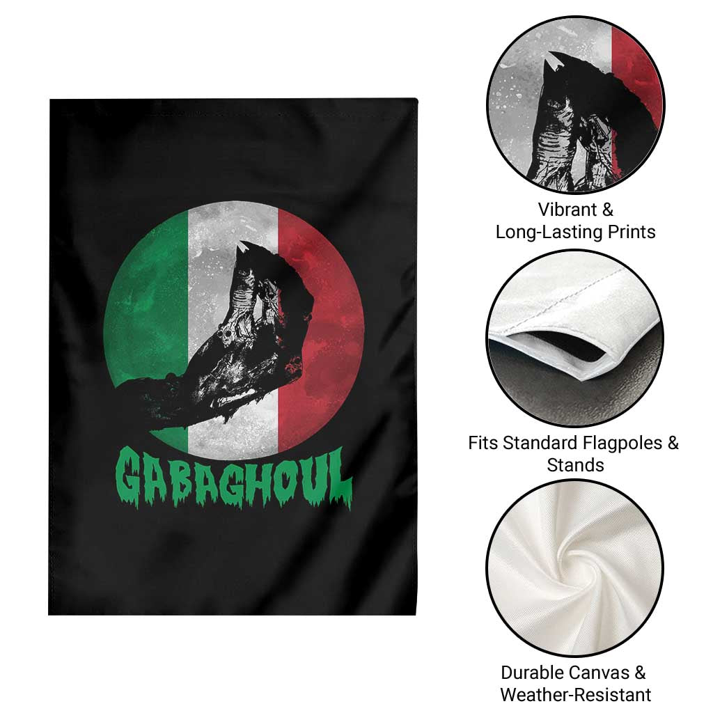 Funny Halloween Garden Flag Gabaghoul Zombie Hand Moon Italian Flag Moon - Wonder Print Shop