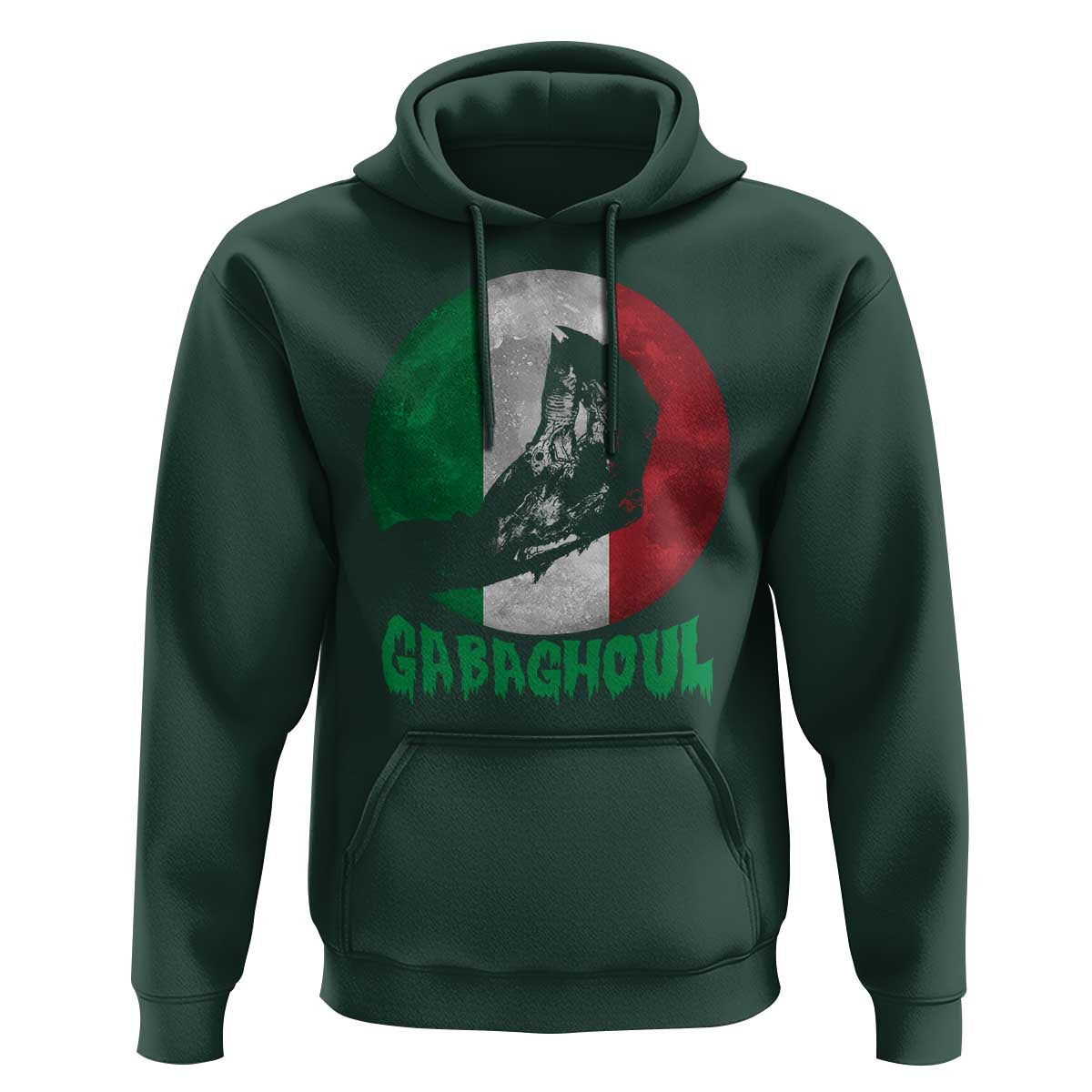 Funny Halloween Hoodie Gabaghoul Zombie Hand Moon Italian Flag Moon