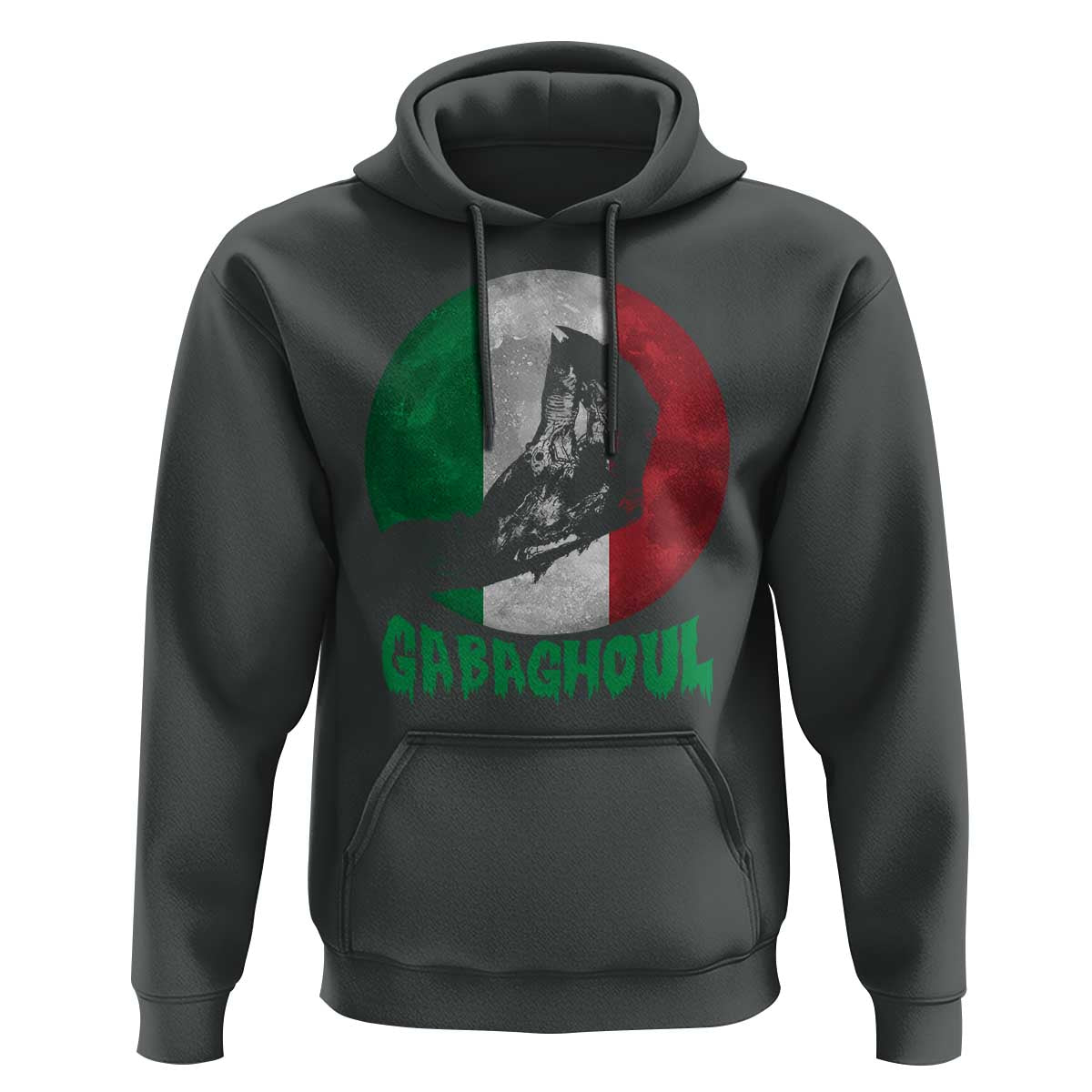 Funny Halloween Hoodie Gabaghoul Zombie Hand Moon Italian Flag Moon