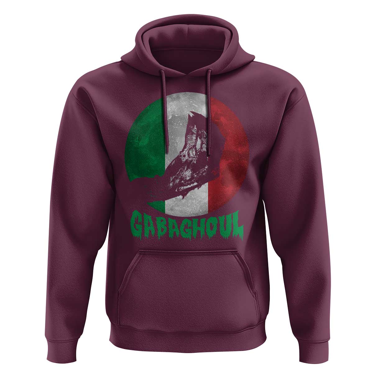 Funny Halloween Hoodie Gabaghoul Zombie Hand Moon Italian Flag Moon