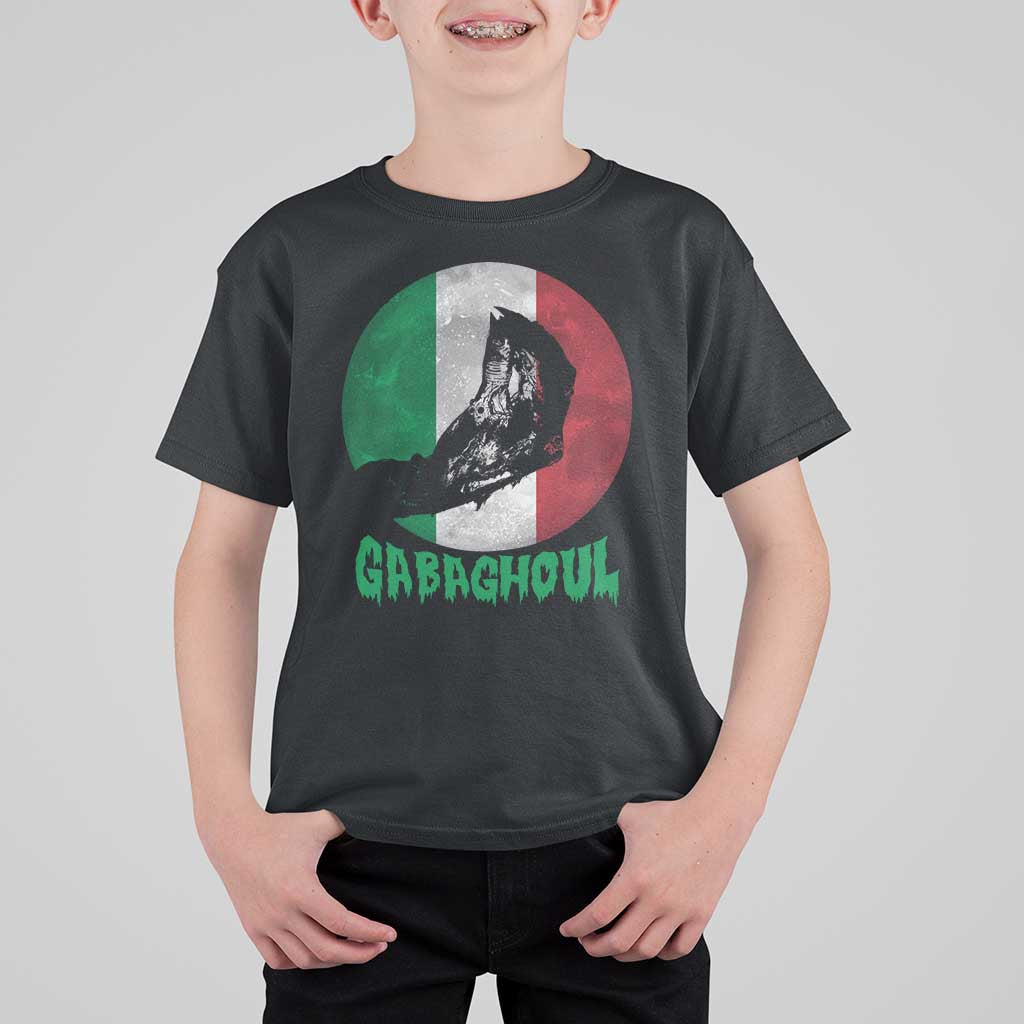 Funny Halloween T Shirt For Kid Gabaghoul Zombie Hand Moon Italian Flag Moon - Wonder Print Shop