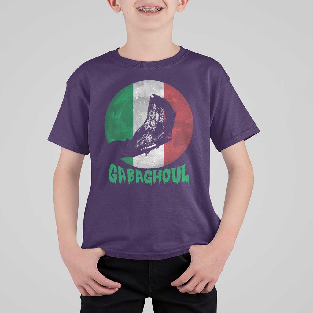 Funny Halloween T Shirt For Kid Gabaghoul Zombie Hand Moon Italian Flag Moon - Wonder Print Shop