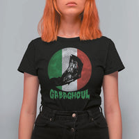 Funny Halloween T Shirt For Women Gabaghoul Zombie Hand Moon Italian Flag Moon - Wonder Print Shop