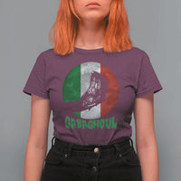 Funny Halloween T Shirt For Women Gabaghoul Zombie Hand Moon Italian Flag Moon - Wonder Print Shop