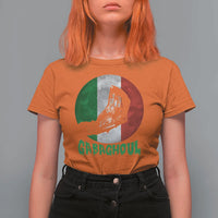 Funny Halloween T Shirt For Women Gabaghoul Zombie Hand Moon Italian Flag Moon - Wonder Print Shop