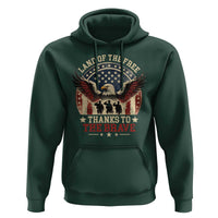 Veterans Hoodie Land Of The Free Thanks To The Brave American Flag Eagle