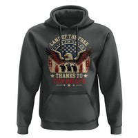 Veterans Hoodie Land Of The Free Thanks To The Brave American Flag Eagle