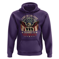 Veterans Hoodie Land Of The Free Thanks To The Brave American Flag Eagle