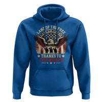 Veterans Hoodie Land Of The Free Thanks To The Brave American Flag Eagle