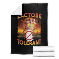 Funny Lactose Tolerant Throw Blanket Ironic Sarcastic Funny Humor Cringe Meme - Wonder Print Shop