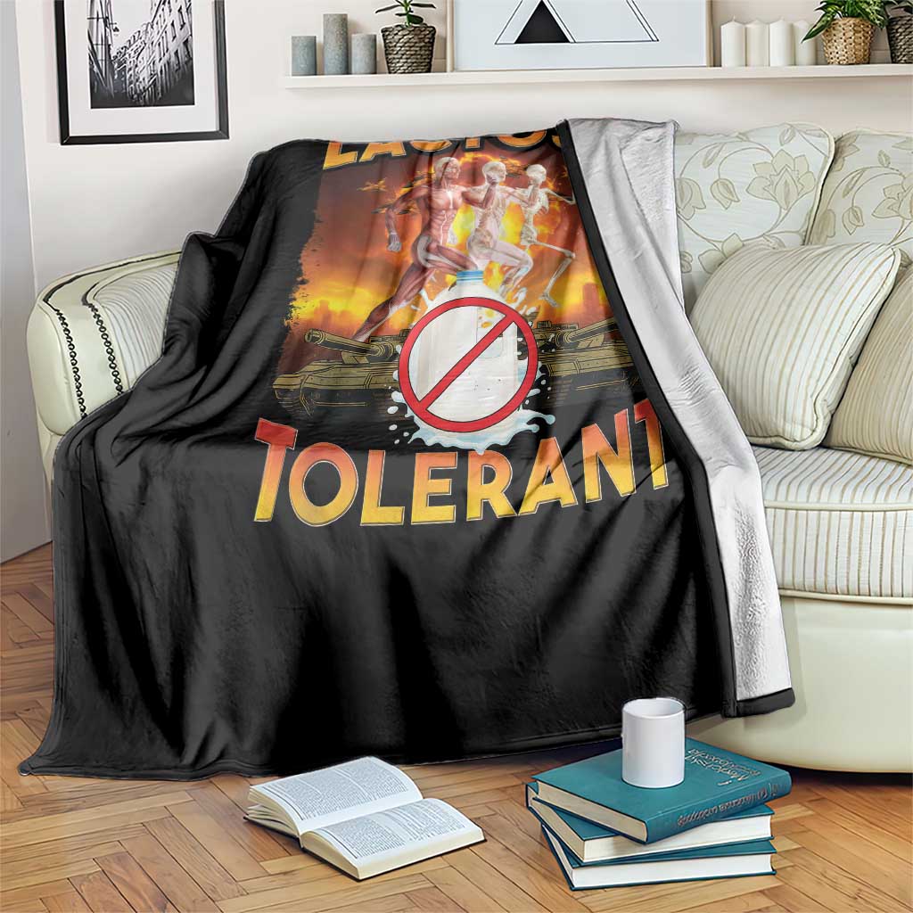 Funny Lactose Tolerant Throw Blanket Ironic Sarcastic Funny Humor Cringe Meme - Wonder Print Shop