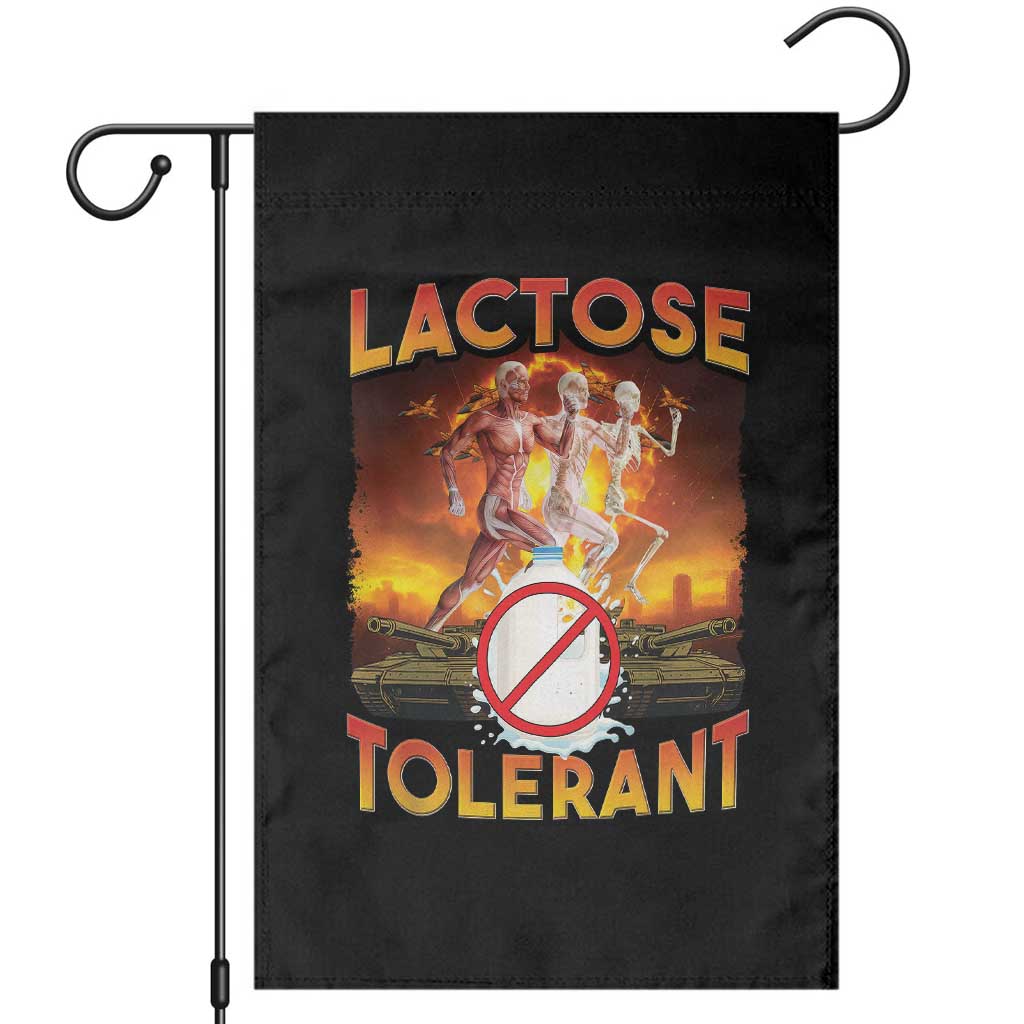 Funny Lactose Tolerant Garden Flag Ironic Sarcastic Funny Humor Cringe Meme - Wonder Print Shop