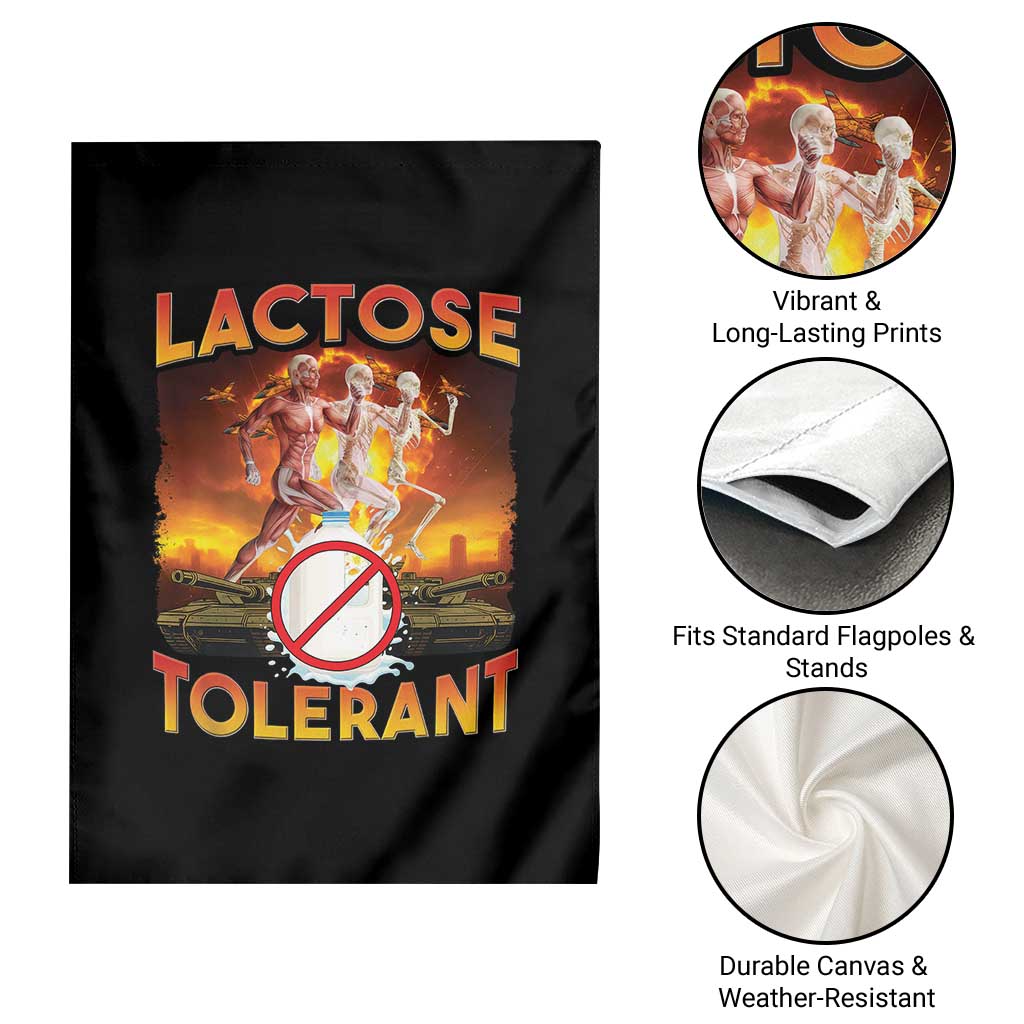 Funny Lactose Tolerant Garden Flag Ironic Sarcastic Funny Humor Cringe Meme - Wonder Print Shop