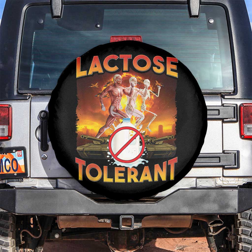 Funny Lactose Tolerant Spare Tire Cover Ironic Sarcastic Funny Humor Cringe Meme - Wonder Print Shop